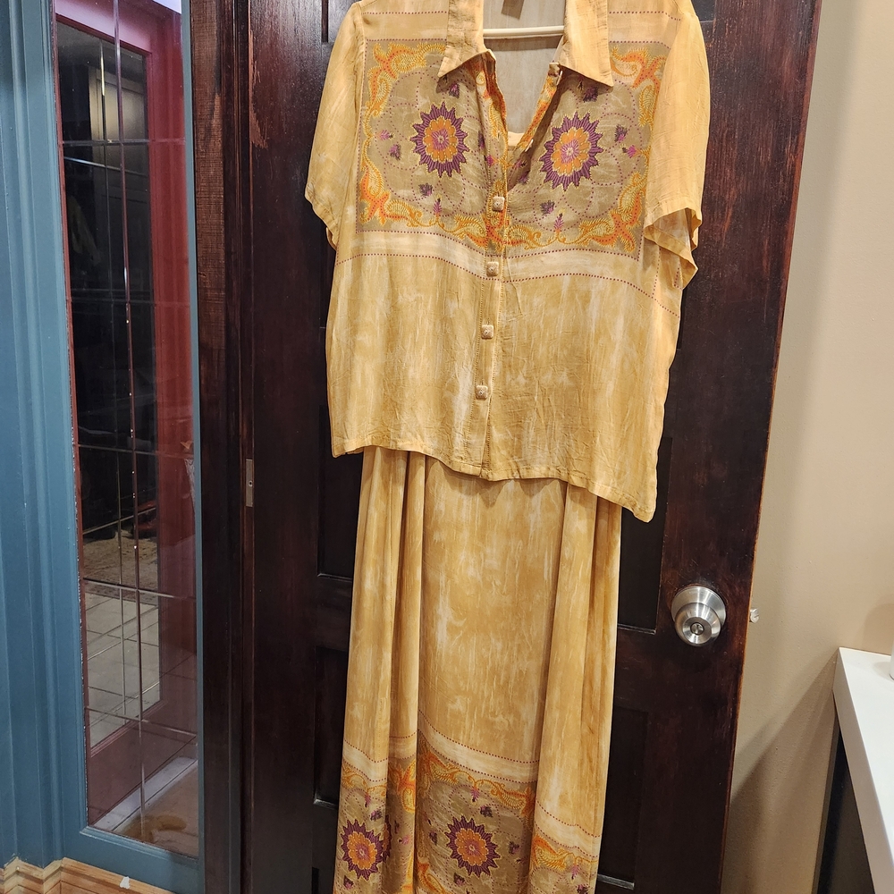 Bohemian Floral Two-Piece Dress Set